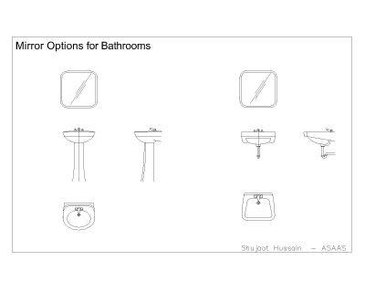 Free “AutoCAD drawings for Bathroom Mirrors 06”