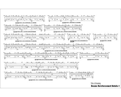 Free AutoCAD 2D Editable Drawings for Beams Reinforcement Details-1