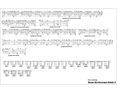 Free AutoCAD 2D Editable Drawings for Beams Reinforcement Details-3