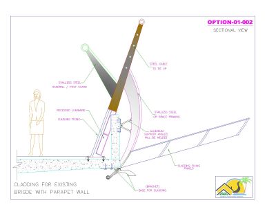 Free AutoCAD 2D Editable Drawings for Brdige Cladding Design with Details - 5