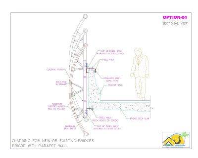 Free AutoCAD 2D Editable Drawings for Brdige Cladding Design with Details - 6