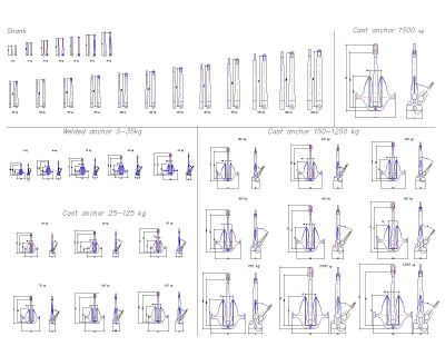 boat_anchor-Model Architectural Drawing. CAD block in DWG format free download.