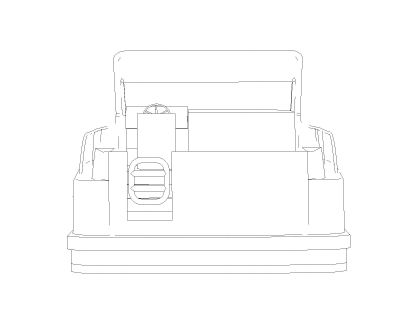 Boat Rear Elevation Architectural Drawing. CAD block in DWG format free download.
