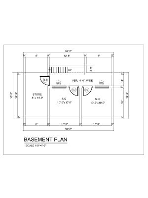 Free AutoCAD 2D Editable Drawings for Brick Masonry Double Story House Basement Design _ 3