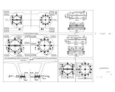 Free AutoCAD 2D Editable Drawings for BRIDGE Bearing Pier-8-ROTATED