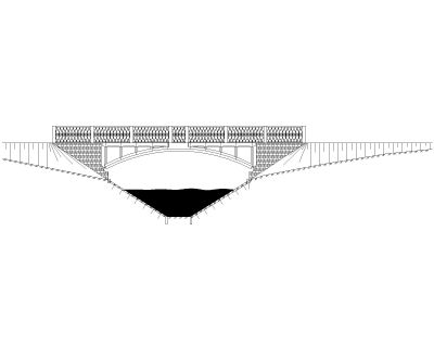 Free AutoCAD Editable Drawing for Bridge Long Side Elevation view - 2