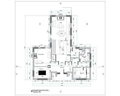 Free AutoCAD 2D Editable Drawings for British Standard Smart House Design GF Plan_1