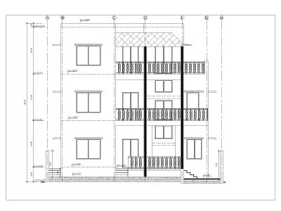 Free AutoCAD 2D editable Drawing for Building Sectional Views - 5