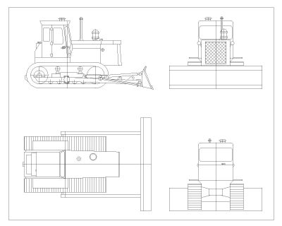 Free AutoCAD 2D Editable Drawings for Bulldozer with fiffernt Capacities & Model - 5