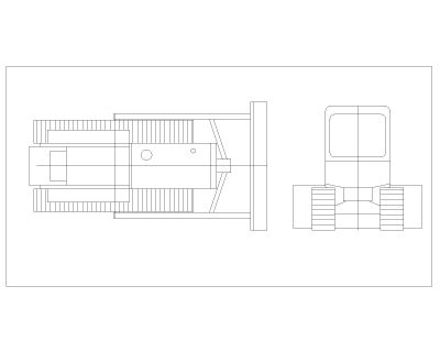 Free AutoCAD 2D Editable Drawings for Bulldozer (Top & Sides) with fiffernt Capacities & Model - 7