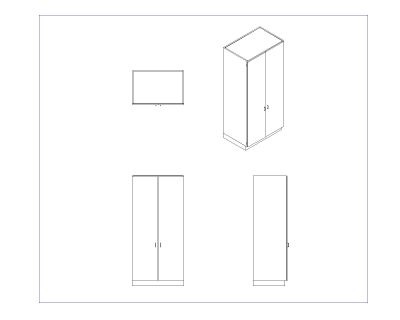 Free AutoCAD 2D Editable Isometric Drawings for Cabinet & Shelves design - 14