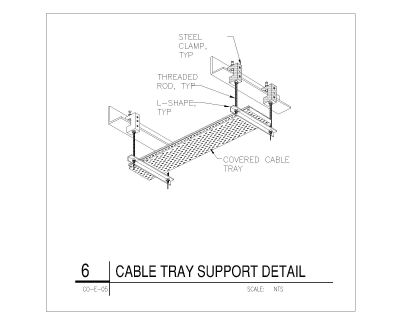 Free AutoCAD 2D Editable Drawings for Cable Tray Support Detail - 2