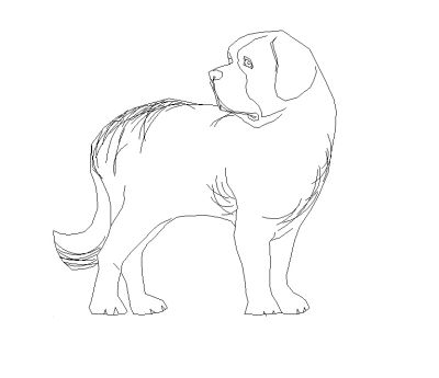 Dog elevation CAD block 