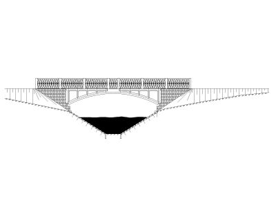 Free AutoCAD Drawing of Canal Bridge Idea - 2
