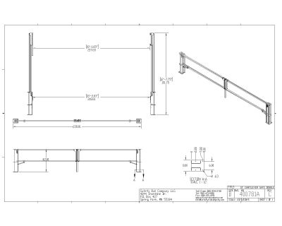 Free 2D & 3D Drawing of Cantilever Single Gate Option-8”
