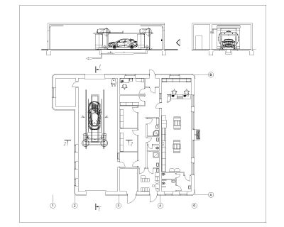Free AutoCAD 2D Editable Drawings for Car Wash (Vehicle Service Station)