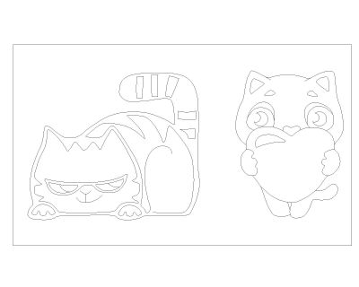 Free AutoCAD 2D Editable Drawings for Cartoon / Animal Animations - 55