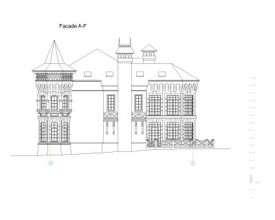 Free AutoCAD 2D Drawings for Castle Design Architectural Elevation - 4
