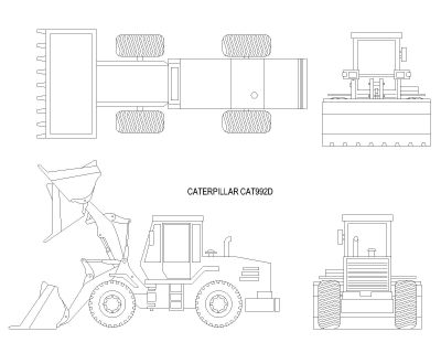 Free AutoCAD 2D Editable Drawings for Caterpillar Loaders