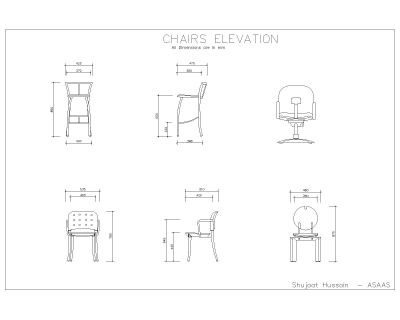 Free AutoCAD 2D Editable Drawings for Chair Manufacturing Details - 5