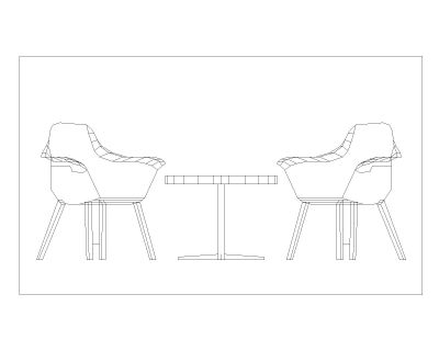Free AutoCAD 2D Editable Drawings for Chair with Tables fro Coffee Shop & Hotles_ 3
