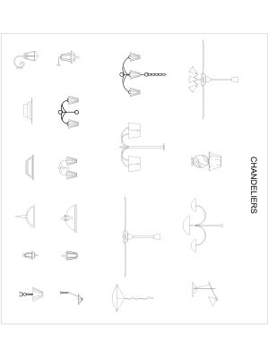 Free AutoCAD 2D Editable Drawings for Chandeliers