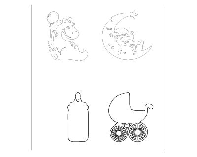 Free AutoCAD 2D Children Rooms Decoration Symbols - 18