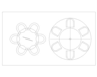 Free AutoCAD 2D Editable Drawings for Circular Shape Meeting & Dining Table_ 12