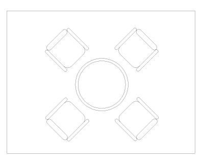 Free AutoCAD 2D Editable Drawings for Circular Shape Meeting & Dining Table_ 15