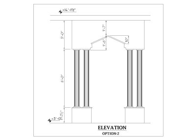Free AutoCAD 2D Editable Drawings for Classic Arch Designs for Buildings - 6