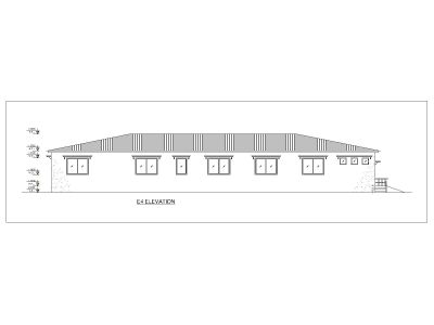 Free AutoCAD 2D Editable Drawings for Clinic Facility Elevation_1