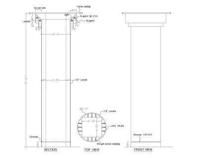 Free AutoCAD 2D Editable Drawings for Column Decore