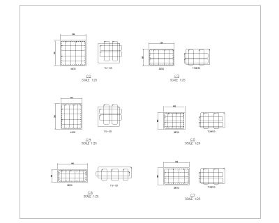Free AutoCAD 2D Editable Drawings for Column & Walls Reinforcement Details_ 3