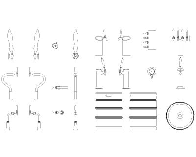 Components-of-the-bar-Model Architectural Drawing. CAD block in DWG format free download.