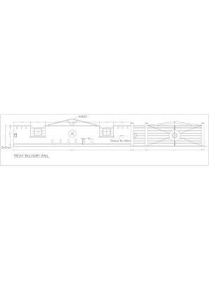 Free AutoCAD 2D Editable Drawings forCompound & Boundary Wall Designs (3)