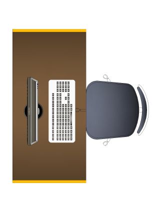 Free AutoCAD 2D Editable Drawings for Computer-table-CAD Drawing