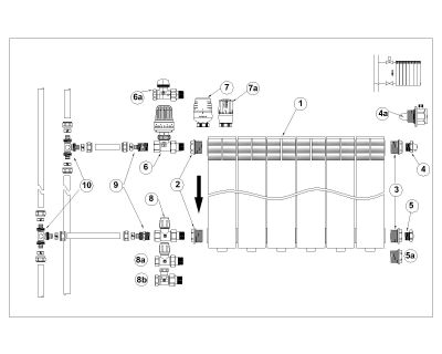 Free AutoCAD 2D Editable Drawings for Connecting Radiators Detailed Drawing_ 1