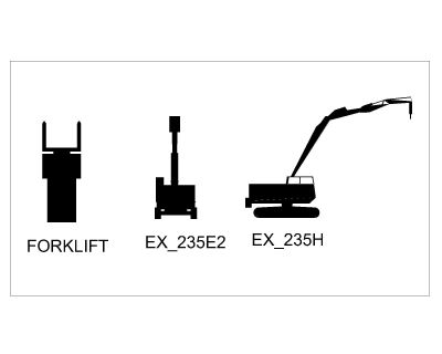 Free AutoCAD 2D Editable Drawings for Construction Vehicle Symbols to use - 41