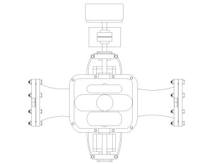 Control Valve with Actuator-Model Architectural Drawing. CAD block in DWG format free download.