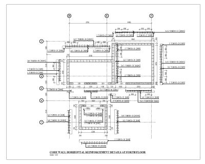 Free AutoCAD 2D Editable Drawings for Core Wall Trimmer & Beam Reinforcements_01