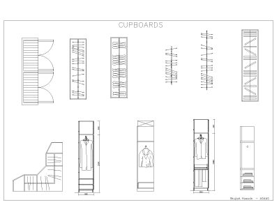 Free AutoCAD 2D Editable Drawings for Cupboards & Wardrobes Design - 4