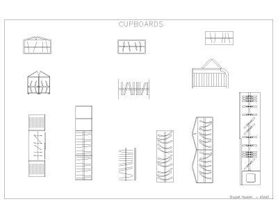 Free AutoCAD 2D Editable Drawings for Cupboards & Wardrobes Design - 5
