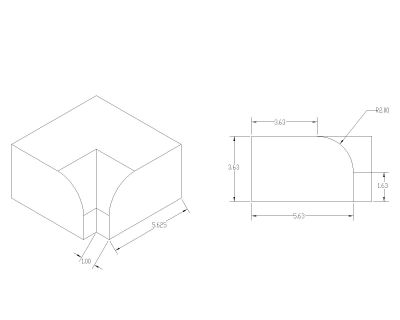 Free AutoCAD 2D Editable Drawings for Curbs & Blocks Isometric view with dimensions - 2