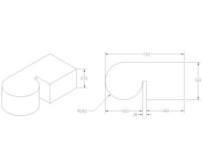 Free AutoCAD 2D Editable Drawings for Curbs & Blocks Isometric view with dimensions - 30