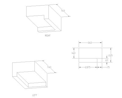 Free AutoCAD 2D Editable Drawings for Curbs & Blocks Isometric view with dimensions - 37