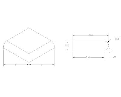 Free AutoCAD 2D Editable Drawings for Curbs & Blocks Isometric view with diemnsions - 49