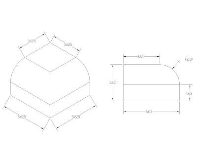 Free AutoCAD 2D Editable Drawings for Curbs & Blocks Isometric view with dimensions - 5