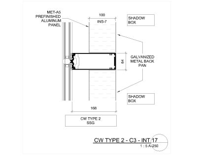 Free AutoCAD 2D Editable Drawings for Curtain Wall and Window Schedule Type 2 C-3 