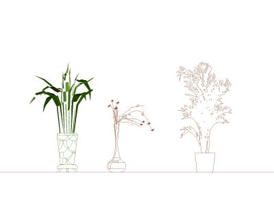 Decoration Flowers & Plants-15 & 16 CAD Block – DWG AutoCAD Editable Drawing (Free Download)