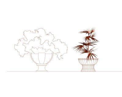 Decoration Flowers & Plants-3 CAD Block – DWG AutoCAD Editable Drawing (Free Download)